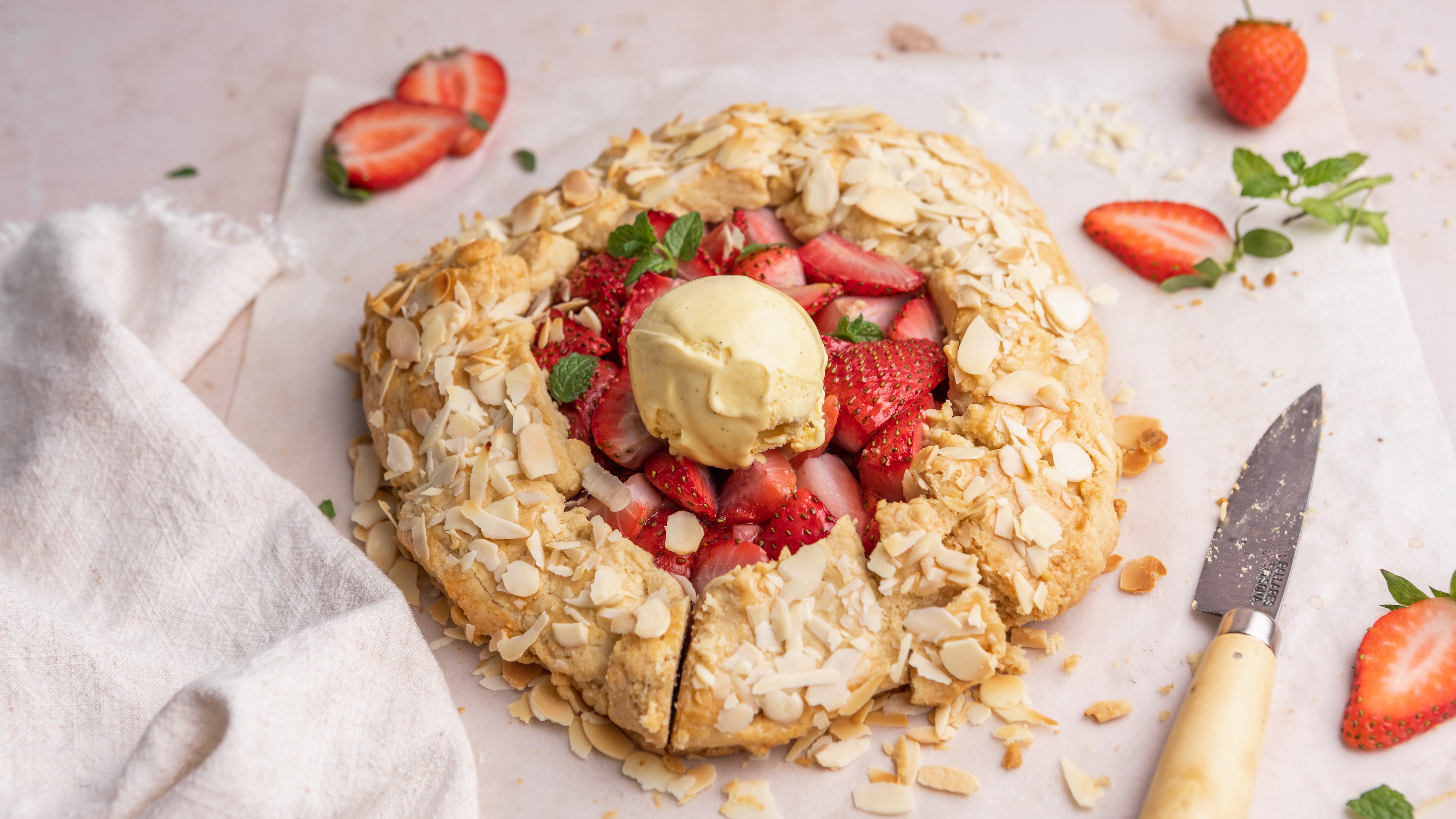 Strawberry Protein Galette